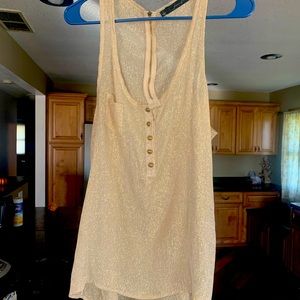 Women’s beige shimmery size large tank top